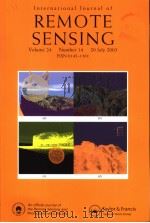 International Journal of REMOTE SENSING Volume 24 Number 14 PDF电子版封面