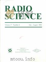 RADIO SCIENCE Volume 37 Number 4 PDF电子版封面