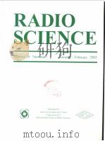 RADIO SCIENCE Volume 38 Number 1 PDF电子版封面