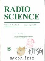 RADIO SCIENCE Volume 38 Number 2 PDF电子版封面