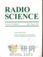 RADIO SCIENCE Volume 38 Number 4 PDF电子版封面