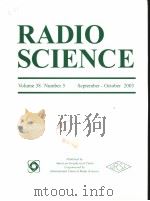 RADIO SCIENCE Volume 38 Number 5 PDF电子版封面