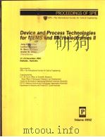 Device and Process Technologies for MEMS and Microelectronics Ⅱ PDF电子版封面 0819443220