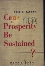 Can Prosperity Be Sustained? PDF电子版封面