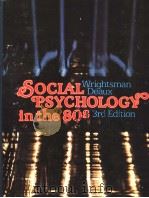 SOCIAL PSYCHOLOGY IN THE 82S     PDF电子版封面  0818504153   