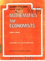 MATHEMATICS FOR ECONOMISTS PDF电子版封面
