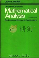 MATHEMATICAL ANALYSIS:Business and Economic Applications PDF电子版封面