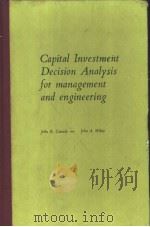 Capital Investmeint Decision Analysis for Management and engineering PDF电子版封面