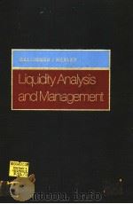 LIQUIDITY ANALYSIS AND MANAGEMETN PDF电子版封面 0201105187