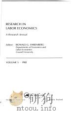 RESEARCH IN LABOR ECONOMICS PDF电子版封面