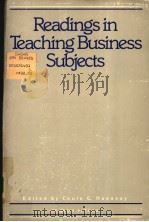 Readings in Teaching Business Subjects PDF电子版封面 0822458284