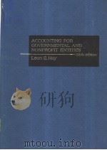 ACCOUNTING FOR GOVERNMENTAL AND NONPROFIT ENTITIES PDF电子版封面 0256023298