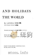 CUSTOMS AND HOLIDAYS AROUND THE WORLD PDF电子版封面
