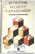 EFFECTIVE SECURITY MANAGEMENT PDF电子版封面