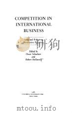 COMPETITION IN INTERNATIONAL BUSINESS PDF电子版封面