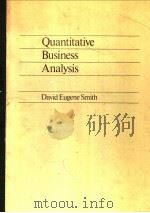 Quantitative Business Analysis PDF电子版封面