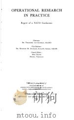 OPERATIONAL RESEARCH IN PRACTICE PDF电子版封面