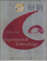 Experimental Embryology PDF电子版封面