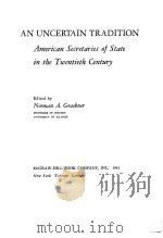 AN UNCERTAIN TRADITION（ PDF版）