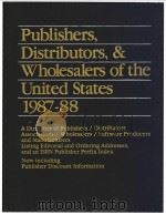 Publishers,Distributors,& Wholesalers of the United States 1987-88 PDF电子版封面 0835223841