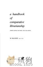 a handbook of comparative librarianship PDF电子版封面