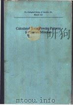 Calculated X-ray Powder Patterns for Silicate Minerals PDF电子版封面