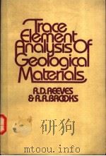 Trace Element Analysis of Geological Materials PDF电子版封面