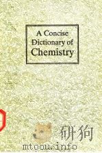 A Concise Dictionary of Chemistry PDF电子版封面