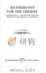 MATHEMATICS FOR THE CHEMIST PDF电子版封面