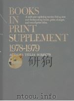 BOOKS IN PRINT SUPPLEMENT 1978-1979 PDF电子版封面