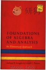 FOUNDATIONS OF ALGEBRA AND ANALYSIS PDF电子版封面