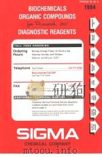 Biochemical arganic compounds for research and diagnostic reagents 1994 PDF电子版封面