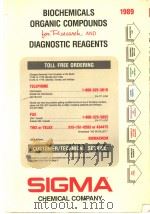 Biochemical arganic compounds for research and diagnostic reagents 1989 PDF电子版封面