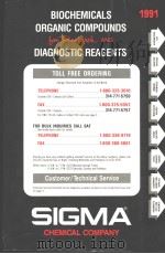 Biochemical arganic compounds for research and diagnostic reagents 1991 PDF电子版封面