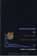 INTRODUCTION TO APPLIED STATISTICS     PDF电子版封面     