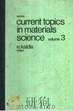 Current topics in materials science volume 3     PDF电子版封面     