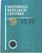 MATERIALS RESEARCH CENTRES PDF电子版封面