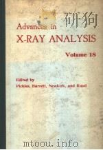 Advances in X-RAY ANALYSIS Volume 18 PDF电子版封面