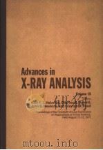 Advances in X-RAY ANALYSIS Volume 15 PDF电子版封面