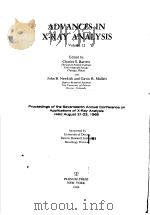 Advances in X-RAY ANALYSIS Volume 12 PDF电子版封面