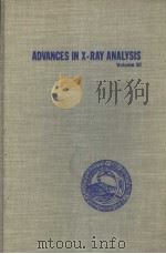 Advances in X-RAY ANALYSIS Volume 30 PDF电子版封面