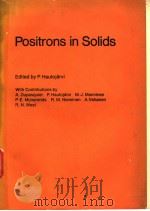 Positrons in Solids PDF电子版封面