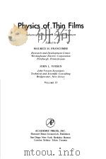 Physics of Thin Films PDF电子版封面 0125330138