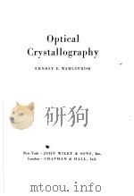 Optical Crystallography PDF电子版封面