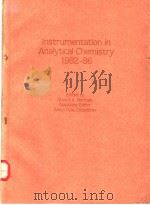 Instrumentation in Analytical Chemistry 1982-86 PDF电子版封面