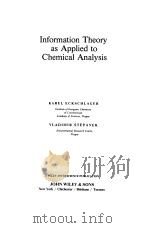 Information Theory as Applied to Chemical Analysis（ PDF版）