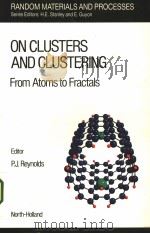 ON CLUSTERS AND CLUSTERING PDF电子版封面 044489022X