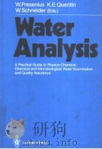 Water Analysis PDF电子版封面 354017723X