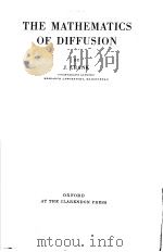 THE MATHEMATICS OF DIFFUSION PDF电子版封面