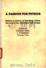 A PASSION FOR PHYSICS PDF电子版封面